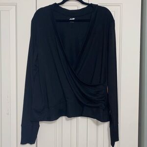 Avia Black Women's Draped Sweatshirt Sz XXXL